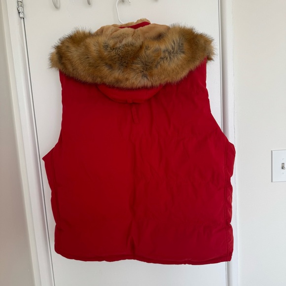Jordan Craig Legacy Men's Yukon Fur Lined Hooded Puffer Vest in red 4XL - Picture 8 of 11